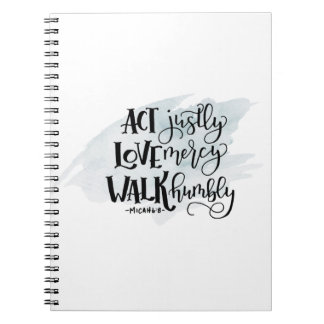 Micah 6:8スパイラルノート ノートブック