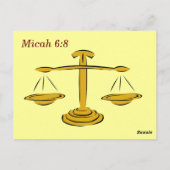 Micah 6 8聖なる書物、 経典メモリカード ポストカード (裏面)
