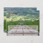 Micah 6 8聖なる書物、 経典メモリカード ポストカード (正面/裏面)