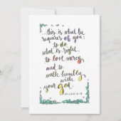 MICAH 6:8 ノートカード (正面)