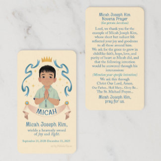 Micah J. Kim Novena Card ノートカード