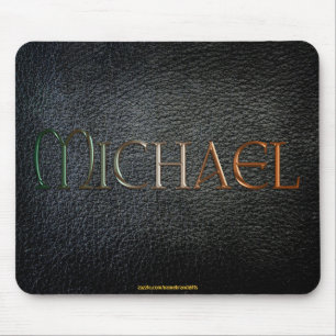 MICHAEL パーソナライズされた Leather-lookマウスパッド マウスパッド
