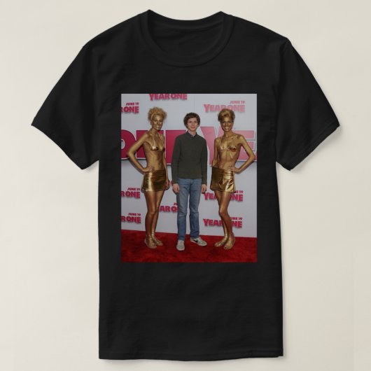 Michael Cera金ゴールドレディース呪われた写真 Tシャツ (デザイン正面)