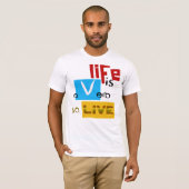 Michael Crozzの「人生は動詞だ Tシャツ (正面フル)