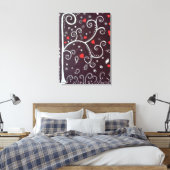 Michael Dooleyによるハート付きツリー キャンバスプリント (インサイチュ (寝室))