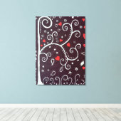 Michael Dooleyによるハート付きツリー キャンバスプリント (インサイチュ (ウッドフロア))