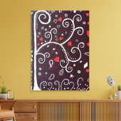 Michael Dooleyによるハート付きツリー キャンバスプリント (インサイチュ (リビング))