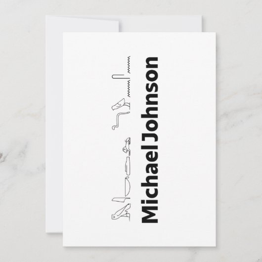 Michael Johnson Name with Hieroglyphs Art シーズンカード (正面)