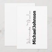 Michael Johnson Name with Hieroglyphs Art シーズンカード (正面/裏面)