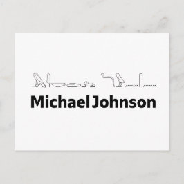Michael Johnson Name with Hieroglyphs Art シーズンポストカード