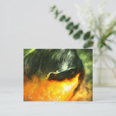 Michael Maherによる火の吹く恐竜またはドラゴン ポストカード (スタンド正面)