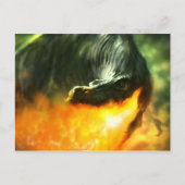 Michael Maherによる火の吹く恐竜またはドラゴン ポストカード (正面)