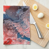 Michael Moffaによる多彩色#15A キッチンタオル (四つ折り)