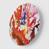 Michael Moffaによる多彩色#1A ラージ壁時計 (傾斜)