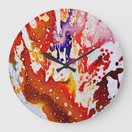 Michael Moffaによる多彩色#1A ラージ壁時計 (正面)