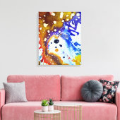 Michael Moffaによる多彩色#1B キャンバスプリント (インサイチュ (リビング))