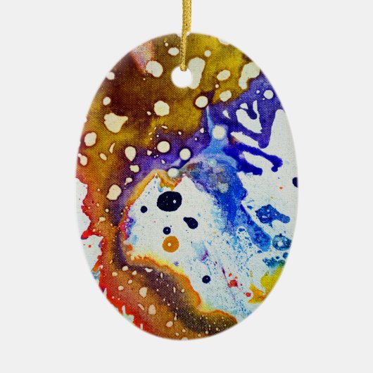 Michael Moffaによる多彩色#1B セラミックオーナメント (正面)