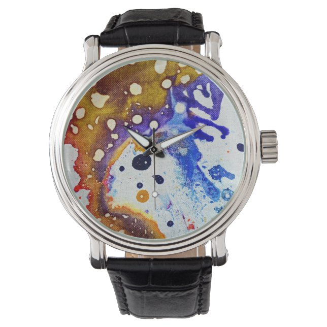 Michael Moffaによる多彩色#1B 腕時計 (正面)