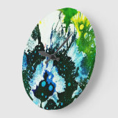 Michael Moffaによる多彩色#2C ラージ壁時計 (傾斜)