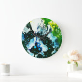 Michael Moffaによる多彩色#2C ラージ壁時計 (ホーム)