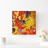 Michael Moffaによる多彩色#3 スクエア壁時計 (ホーム)