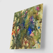 Michael Moffaによる多彩色#6 スクエア壁時計 (傾斜)