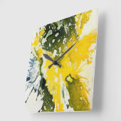 Michael Moffaによる多彩色#8 スクエア壁時計 (傾斜)