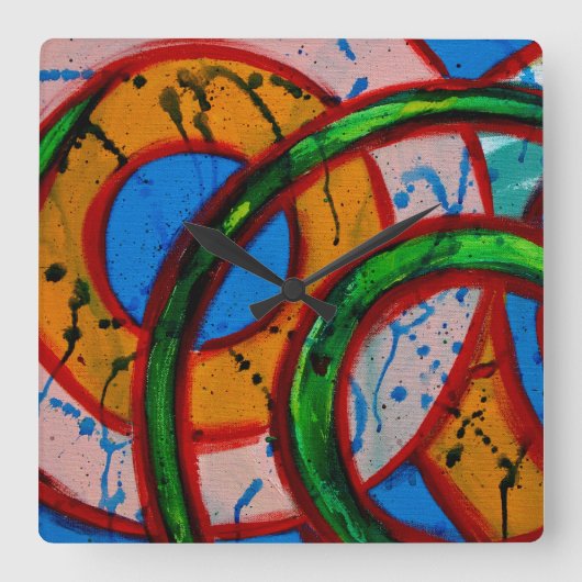 Michael Moffaによる構成#20A スクエア壁時計 (正面)