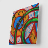 Michael Moffaによる構成#20A スクエア壁時計 (傾斜)