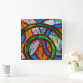 Michael Moffaによる構成#20B スクエア壁時計 (ホーム)