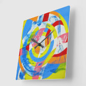 Michael Moffaによる構成#2 スクエア壁時計 (傾斜)