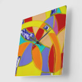 Michael Moffaによる構成#5 スクエア壁時計 (傾斜)