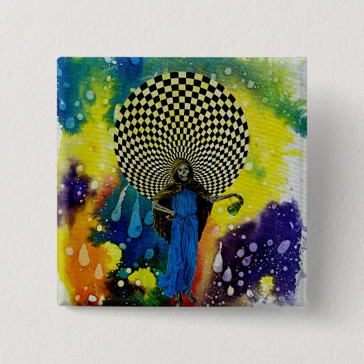 Michael Moffaによる死 缶バッジ (正面)