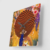 Michael Moffaによる混乱 スクエア壁時計 (傾斜)