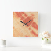 Michael MoffaによるTye染料組成#10 スクエア壁時計 (ホーム)