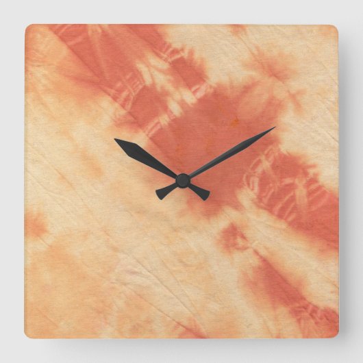 Michael MoffaによるTye染料組成#10 スクエア壁時計 (正面)