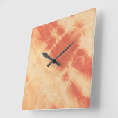 Michael MoffaによるTye染料組成#10 スクエア壁時計 (傾斜)