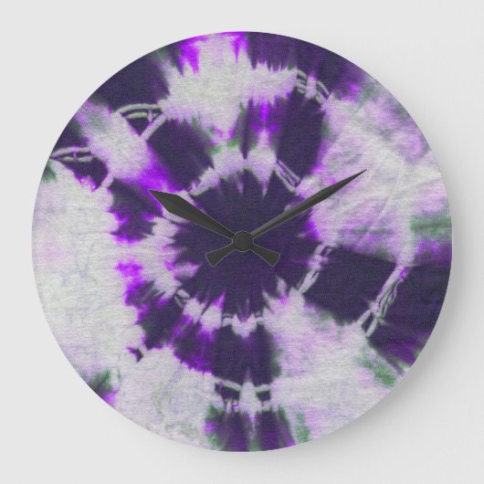 Michael MoffaによるTye染料組成#1 ラージ壁時計 (正面)