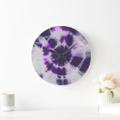 Michael MoffaによるTye染料組成#1 ラージ壁時計 (ホーム)