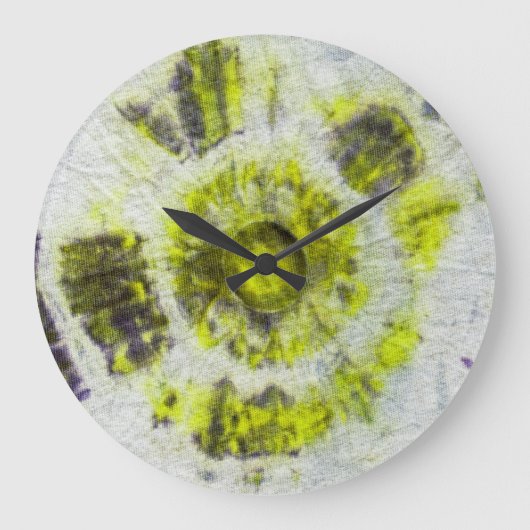 Michael MoffaによるTye染料組成#3 ラージ壁時計 (正面)
