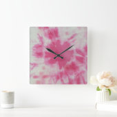 Michael MoffaによるTye染料組成#6 スクエア壁時計 (ホーム)