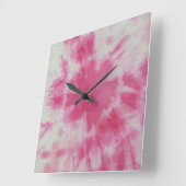 Michael MoffaによるTye染料組成#6 スクエア壁時計 (傾斜)