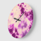 Michael MoffaによるTye染料組成#7 ラージ壁時計 (傾斜)