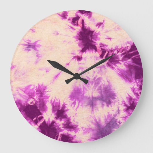 Michael MoffaによるTye染料組成#7 ラージ壁時計 (正面)