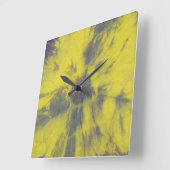 Michael MoffaによるTye染料組成#8 スクエア壁時計 (傾斜)