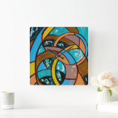 Michael Moffaの構成#8 スクエア壁時計 (ホーム)