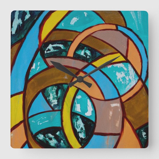 Michael Moffaの構成#8 スクエア壁時計 (正面)