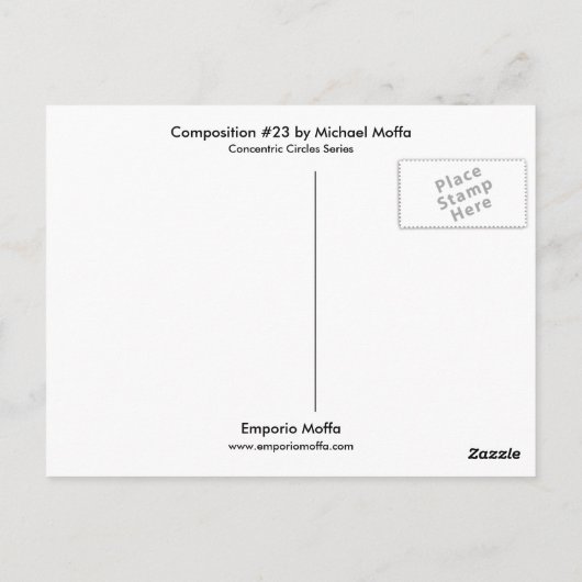 Michael Moffaの#23成 ポストカード (裏面)