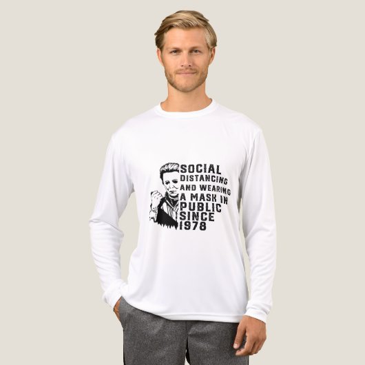 Michael Myers社会的距離 トライブレンドTシャツ (正面全体)