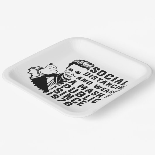 Michael Myers社会的距離 ペーパープレート (傾斜あり)